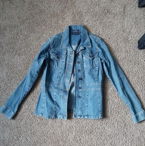 Jean jacket with flare bottom